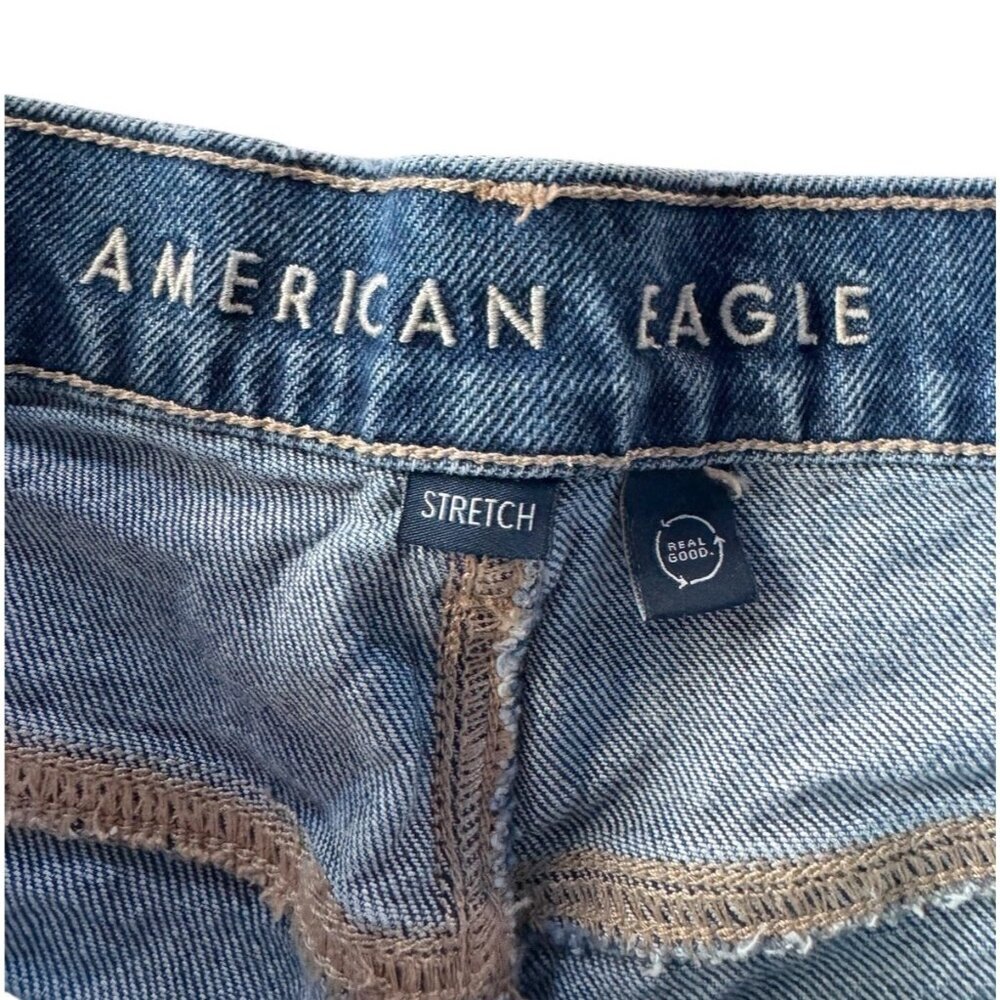 American Eagle Super High Rise Straight Women's Sz 6 Denim Jeans - Picture 4 of 12